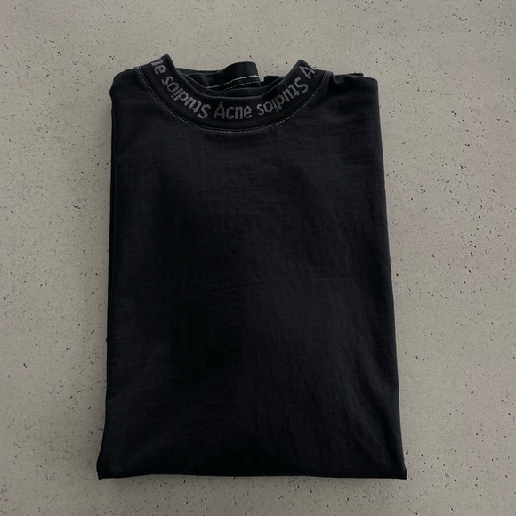 ACNE STUDIOS logo rib t shirt size extra small - Picture 3 of 6